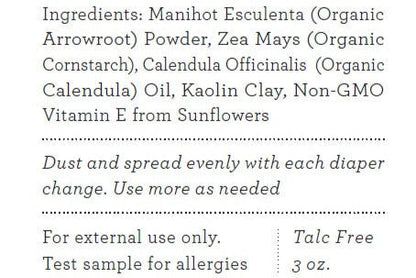 ORGANIC BABY POWDER - Talc Free